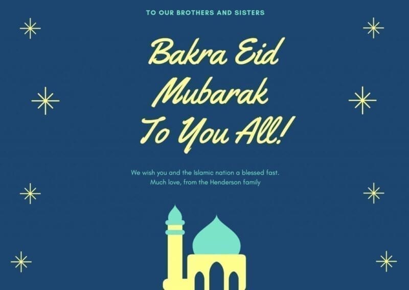 Bakra Eid Mubarak 2020