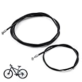Deapher 1 Pair Bike Brake Cable, Front and Rear Brake Cable for Mountain Bike, Bike Brake Wire Set for Road Bike and Common Bike (BLACK1)