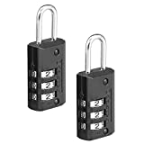 Master Lock 646T Set Your Own Combination Luggage Lock, 2 count (Pack of 1), Black