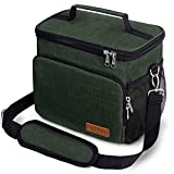 Insulated Lunch Bag for Women/Men - Reusable Lunch Box for Office Work School Picnic Beach - Leakproof Cooler Tote Bag Freezable Lunch Bag with Adjustable Shoulder Strap for Kids/Adult - Flamingo