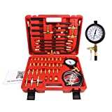 BETOOLL Pro Fuel Injection Pressure Tester Kit Gauge 0-140 PSI with 9.49,7.89,6.30 Fuel Line Fittings