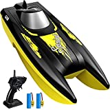 RC Boat for Kids, SYMA Q9 Remote Control Boat for Pool and Lake with 2.4GHz 10km/h Speedboat, Double Power, Low Battery Reminder, Speed Boat Remote Control Toy Gifts for Kids or Adults