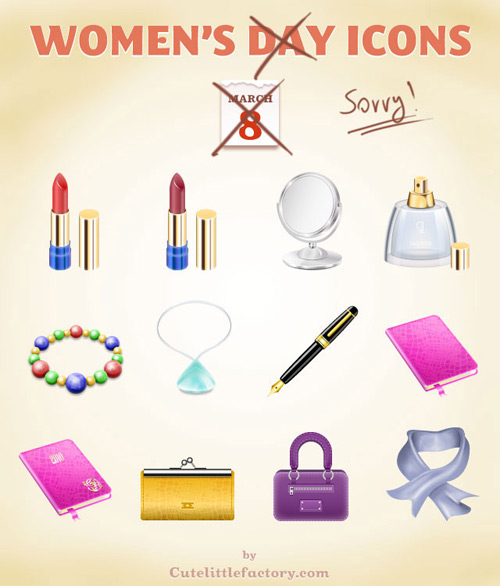 Women's Day Icons | Cute Little Factory