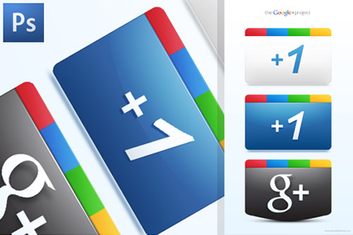 Google Plus + Icons Free PSD by Jimmybjorkman