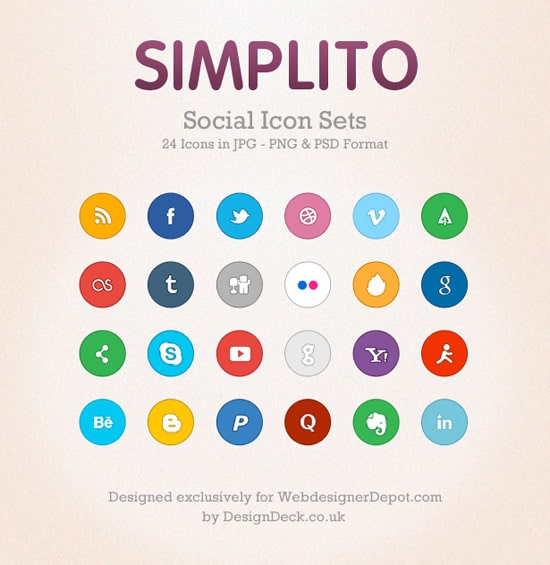 Simplito: A free social icon set