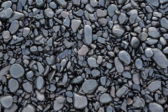 Rock Texture with Black Pebbles 