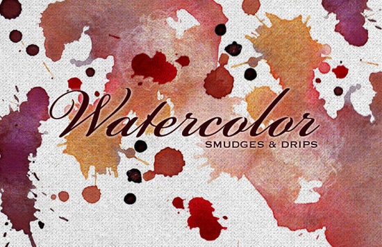 Free Watercolor Smudges – Vectors, Textures and Brushes